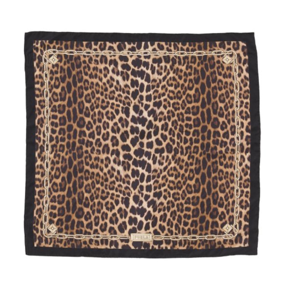 Furla Accessories - Leopard & Chain Print Silk Scarf from FURLA